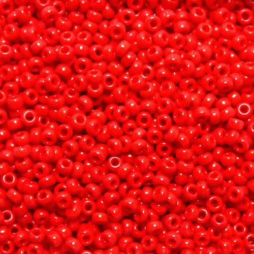 Opaque Red 15-0408 Miyuki Seedbeads 15/0 5g