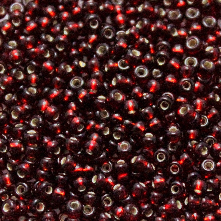 Silverlined Dark Ruby 11-2427 Miyuki Seedbeads 11/0 13,5g