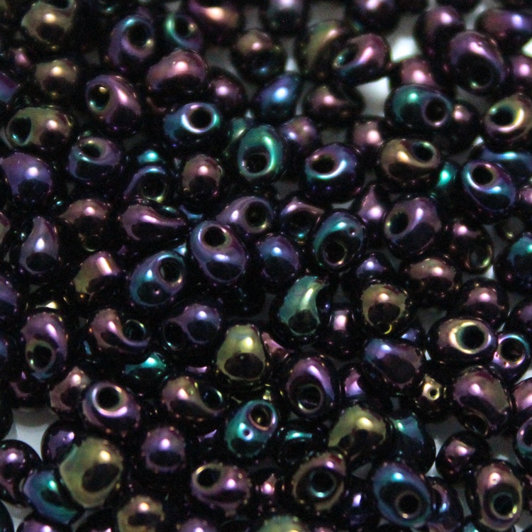 Metallic Dark Plum Iris DP-0454 Miyuki Drops 3,4mm 10g