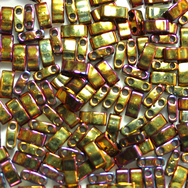 Metallic Gold Iris HTL0462 Miyuki Half Tila 5g