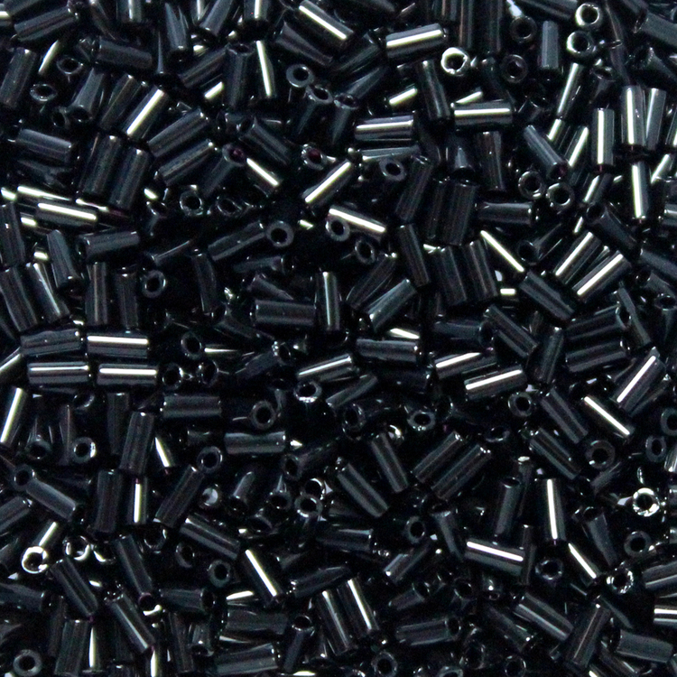 Opaque Black BGL1-0401 Miyuki Bugle Beads 3mm 10g