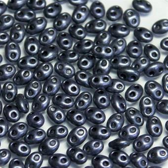 Opaque Purple Pearl Terra Dyed Twin Beads 10g