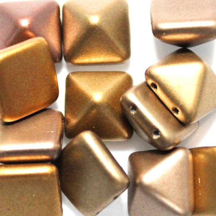 Metallic Mix Pyramid Beads 12x12mm 12st