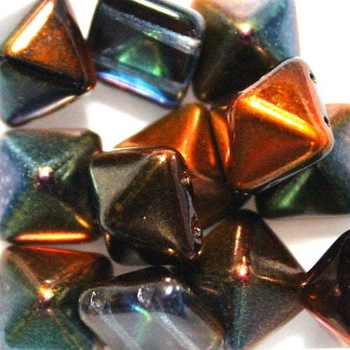 Crystal Magic Copper Pyramid Beads 12x12mm 12st