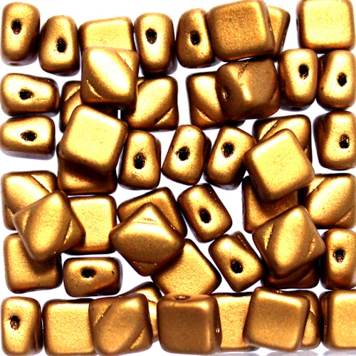 Brass Gold Silky Beads 50st