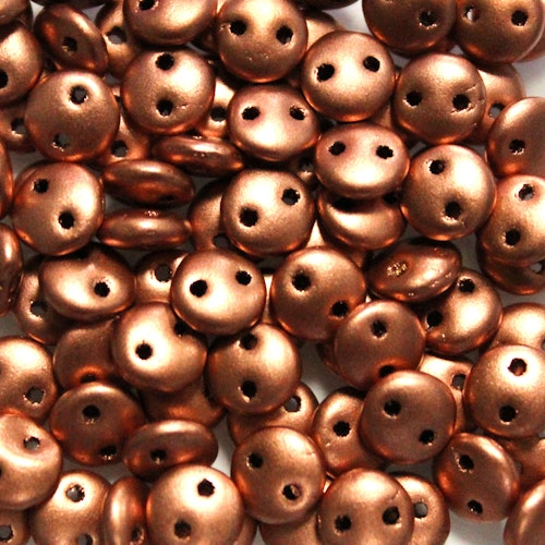 Vintage Copper 2-Hole Lentil 10g