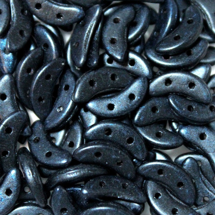 Metallic Suede Dark Blue Crescent 10g