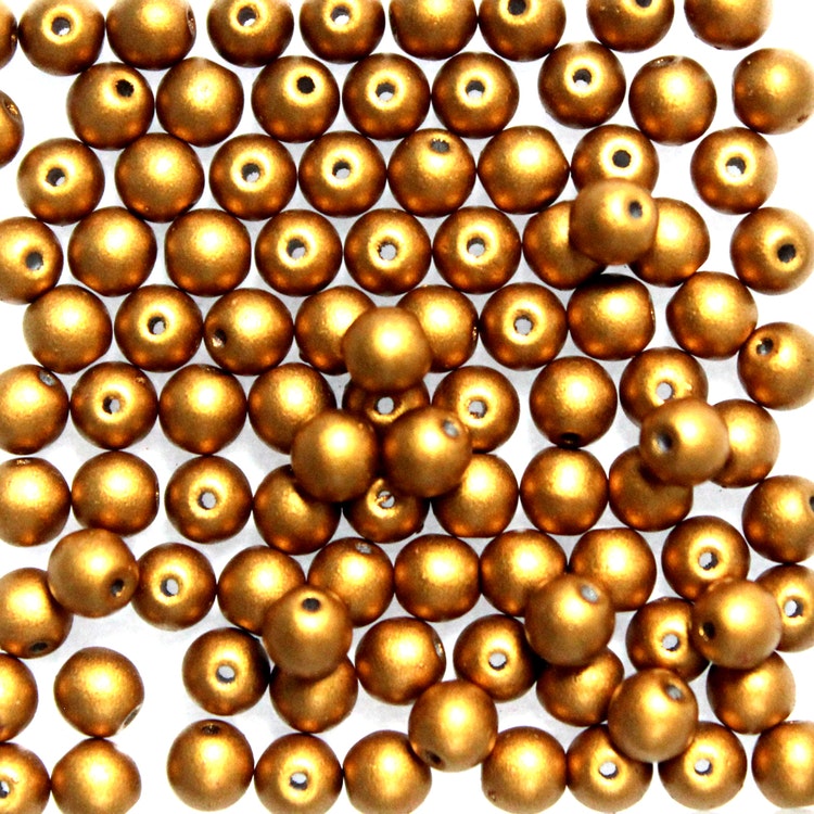 Brass Gold Runda/Druks 4mm 100st