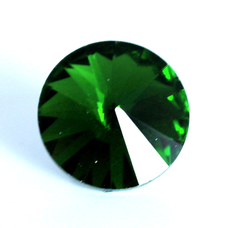 Dark Green Kinesisk Rivoli 14mm 2st