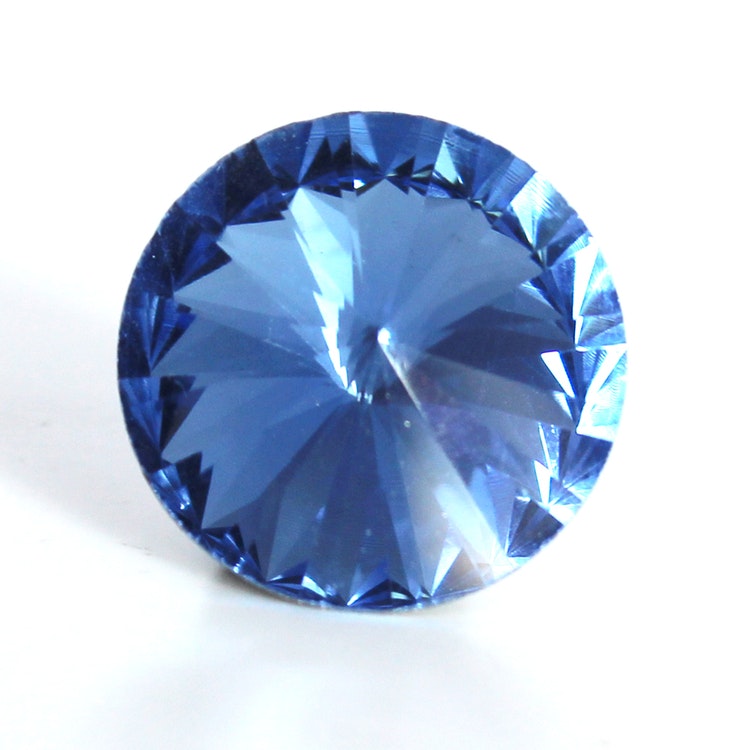 Light Sapphire Kinesisk Rivoli 18mm 2st