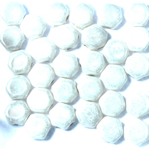 Opaque White Luster Honeycomb 30st