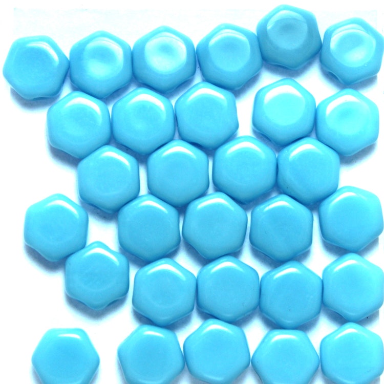 Opaque Turquoise Honeycomb 30st