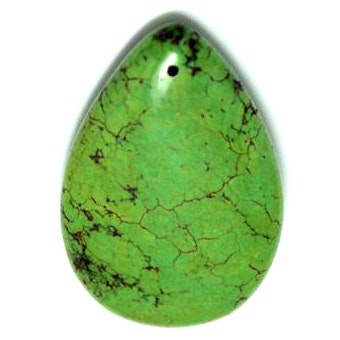 Grön Howlite Droppe 50x30mm 1st