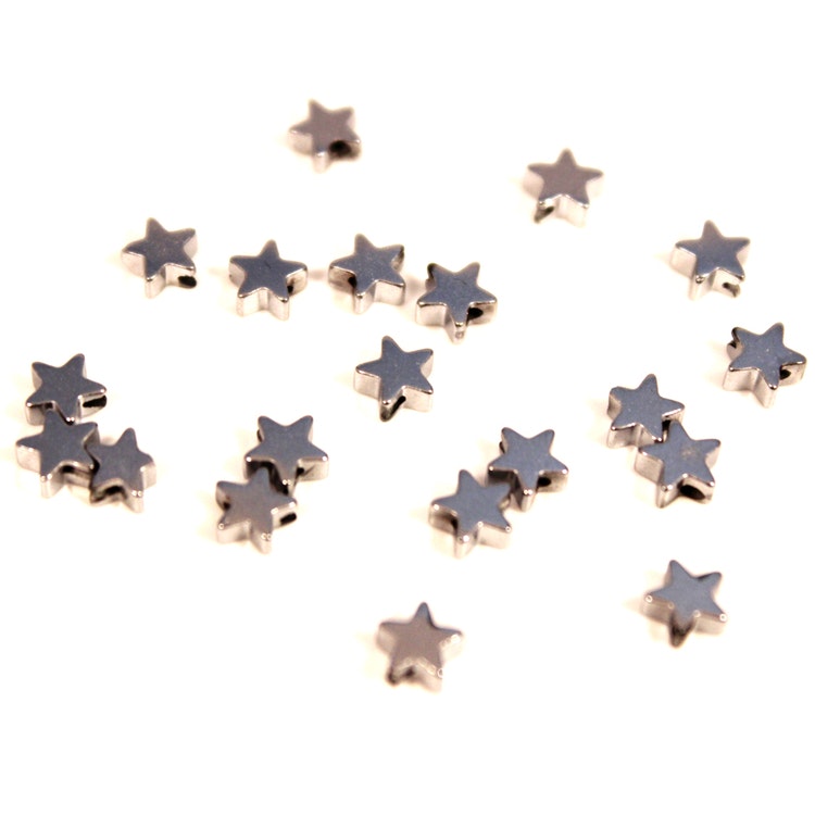 Silver Hematite Stjärnor 4mm 50st
