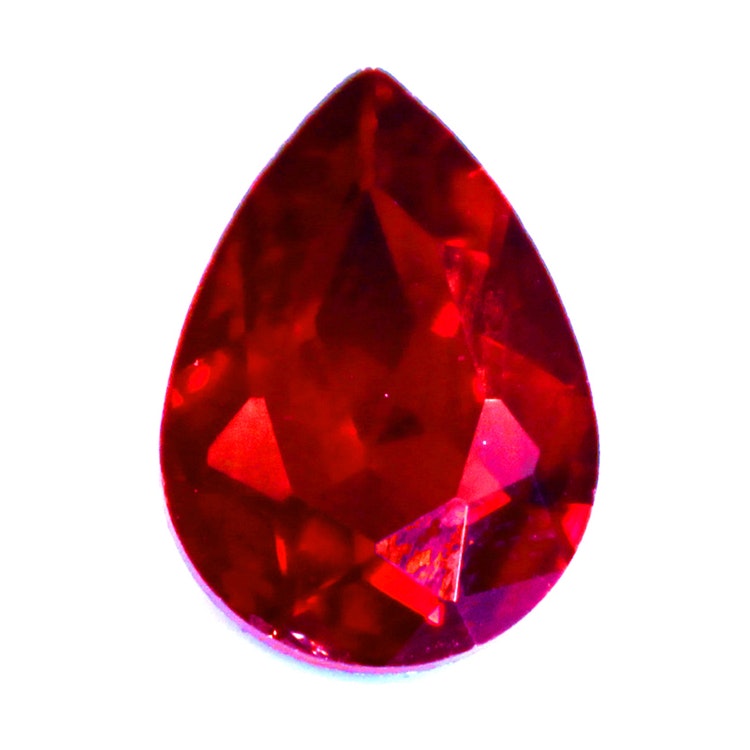 Ruby Kinesisk Strass Droppe 14x10mm 3st