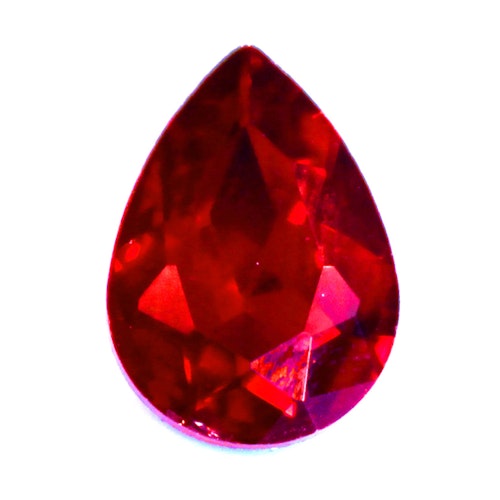 Ruby Kinesisk Strass Droppe 14x10mm 3st