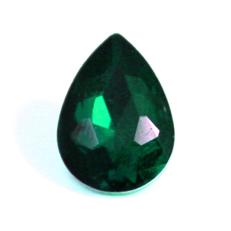 Emerald Kinesisk Strass Droppe 14x10mm 3st