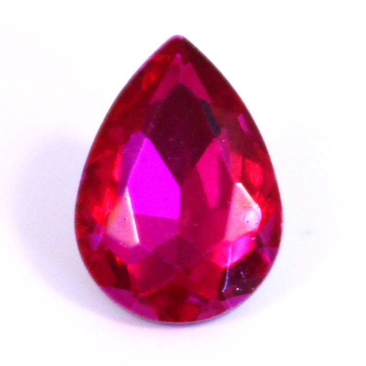 Hot Pink Kinesisk Strass Droppe 25x18mm 1st