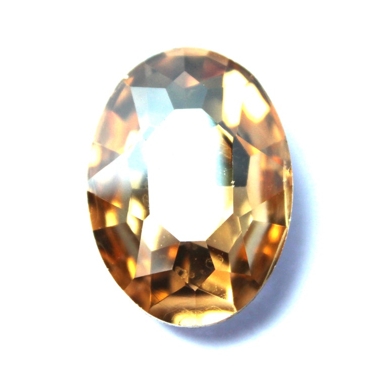 Gold Shade Kinesisk Strass Oval 14x10mm 3st