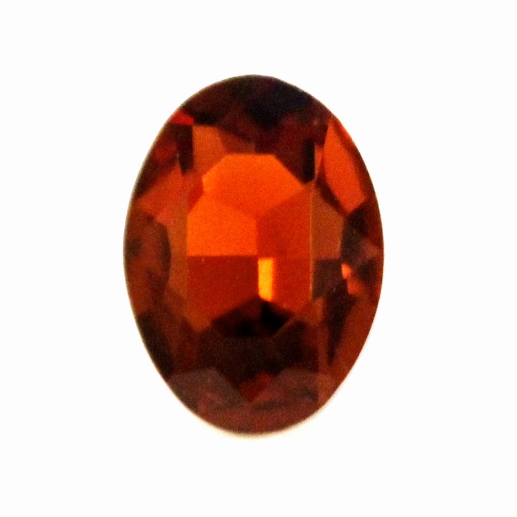 Dark Topaz Kinesisk Strass Oval 18x13mm 2st