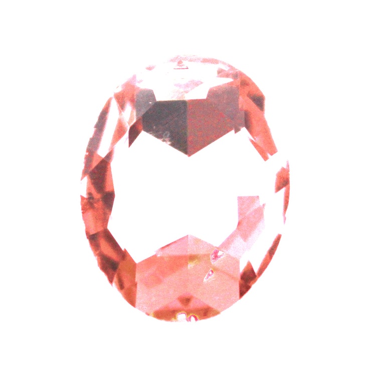 Peach Kinesisk Strass Oval 30x20mm 1st