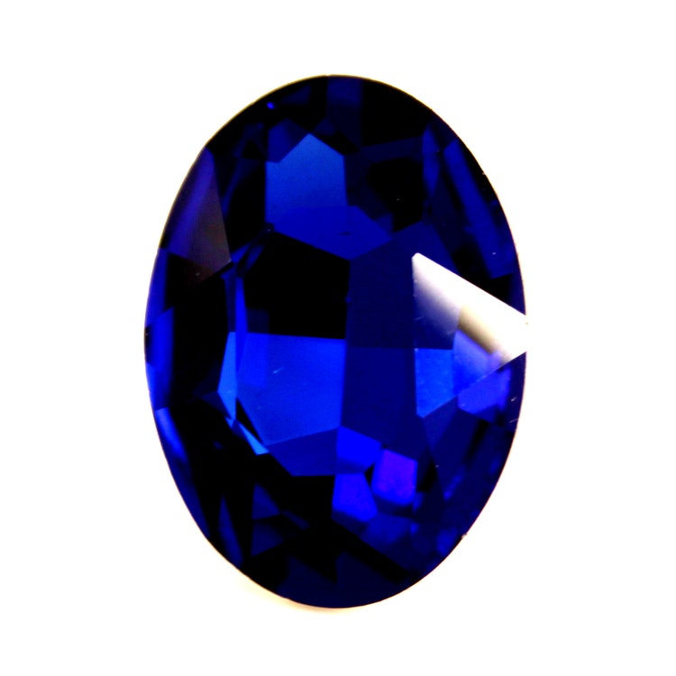 Cobalt Kinesisk Strass Oval 30x20mm 1st