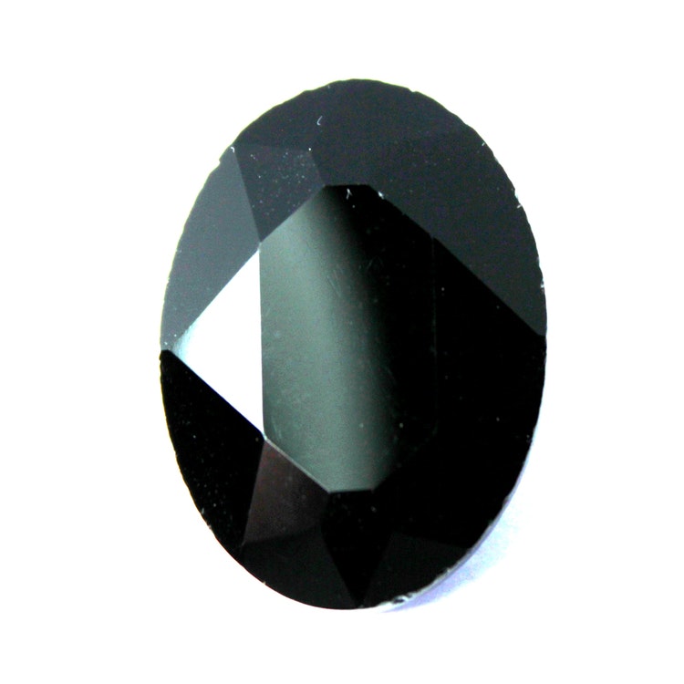 Jet Kinesisk Strass Oval 30x20mm 1st