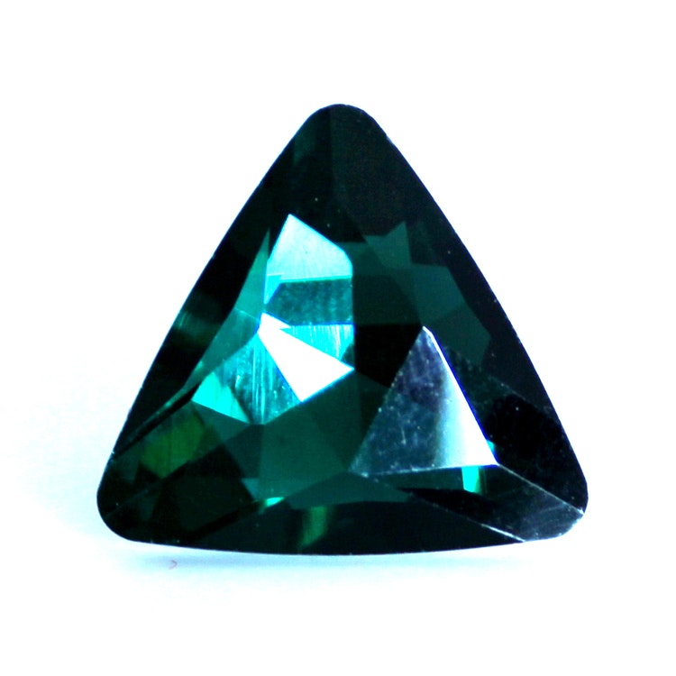 Emerald Kinesisk Strass Triangel 14mm 2st