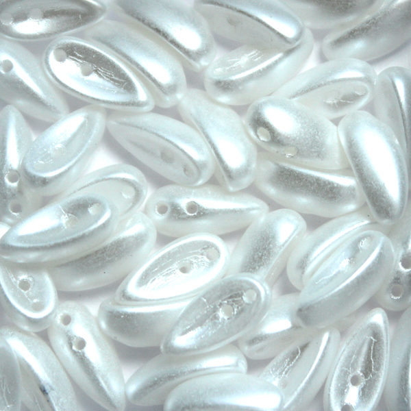 Alabaster Pastel White Chilli Beads 10g