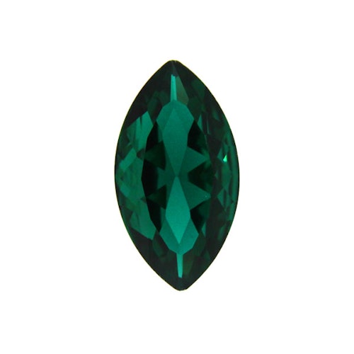 Emerald Kinesisk Strass Navette 32x17mm 1st