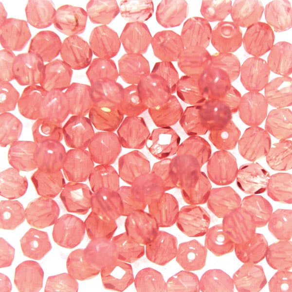 Coated Milky Pink Fire Polish 4mm 100st