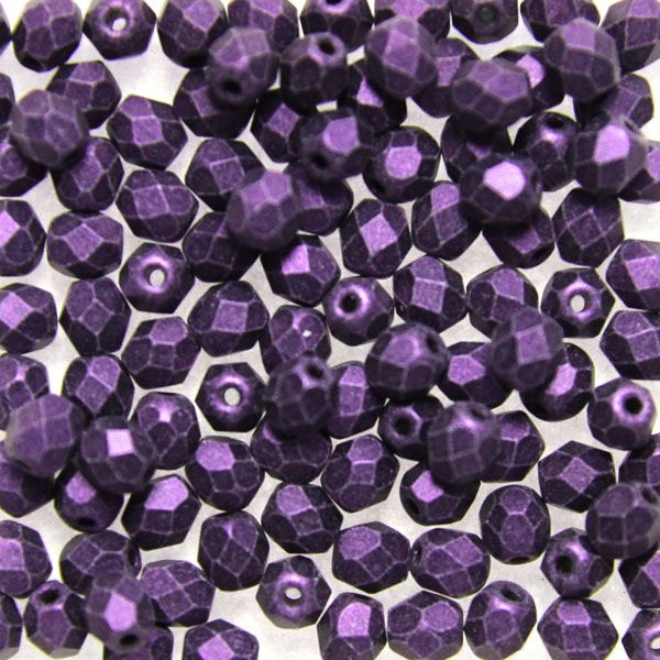 Metallic Suede Purple Fire Polish 3mm 100st