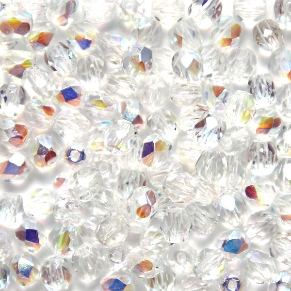 Crystal AB Fire Polish 3mm 100st