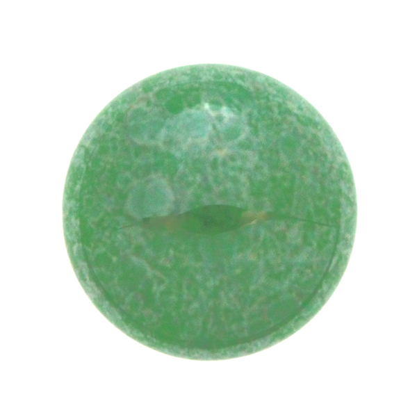 Opaque Dark Green Luster Cabochon Par Puca 18mm 1st