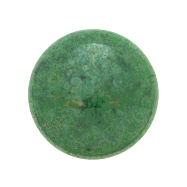 Opaque Dark Green Luster Cabochon Par Puca 25mm 1st