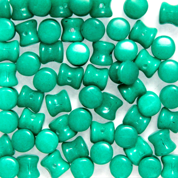 Alabaster Green Diabolo/Pellet Beads 10g