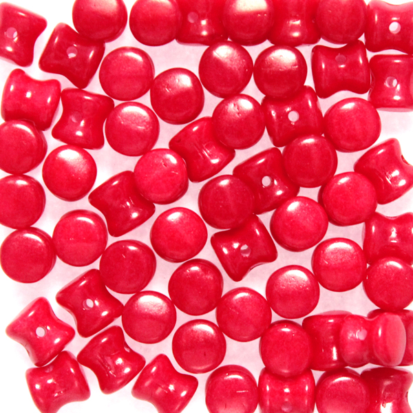 Alabaster Red Diabolo/Pellet Beads 10g