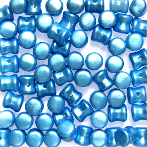 Alabaster Pastel Turquoise Diabolo/Pellet Beads 10g