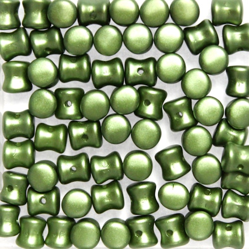 Alabaster Pastel Olivine Diabolo/Pellet Beads 10g