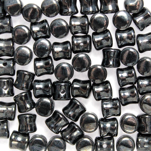Hematite Diabolo/Pellet Beads 10g