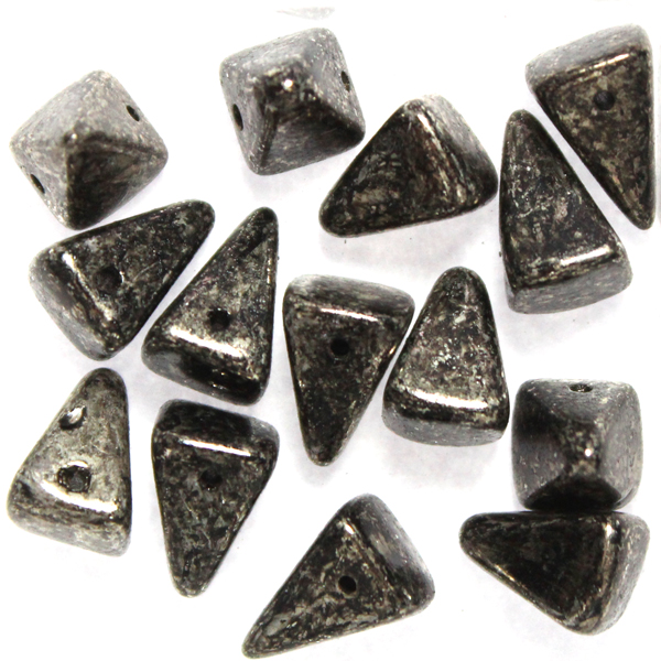 Crystal Antique Chrome Pyramid Spikes 10g