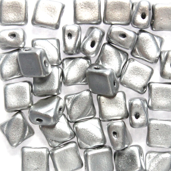 Aluminium Silver Silky Beads 10g
