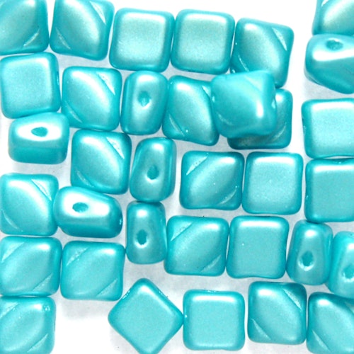 Alabaster Pastel Aqua Silky Beads 10g