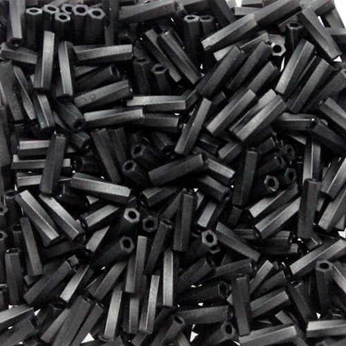 Matte Opaque Black TW206-0401F Miyuki Twisted Bugle Beads 6mm 10g