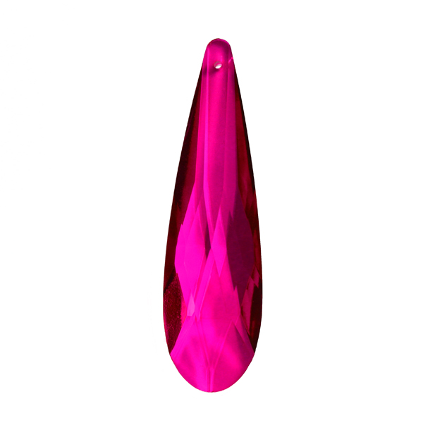 Hot Pink Droppe Glas 76x21mm 1st
