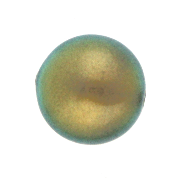 Iridescent Green Swarovski Coin Pearl 14mm 5860 1st