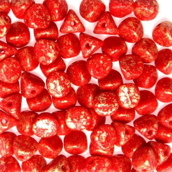 Opaque Red Gold Splash Ilos 10g