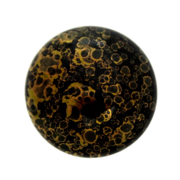 Jet Teracota Bronze Cabochon Par Puca 25mm 1st