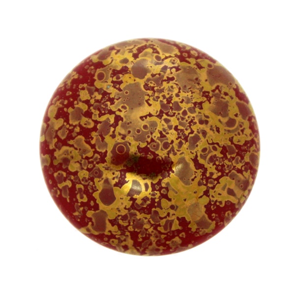 Coral Red Teracota Bronze Cabochon Par Puca 25mm 1st