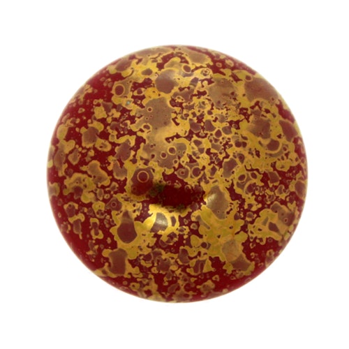 Coral Red Teracota Bronze Cabochon Par Puca 25mm 1st